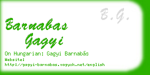barnabas gagyi business card