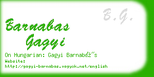 barnabas gagyi business card